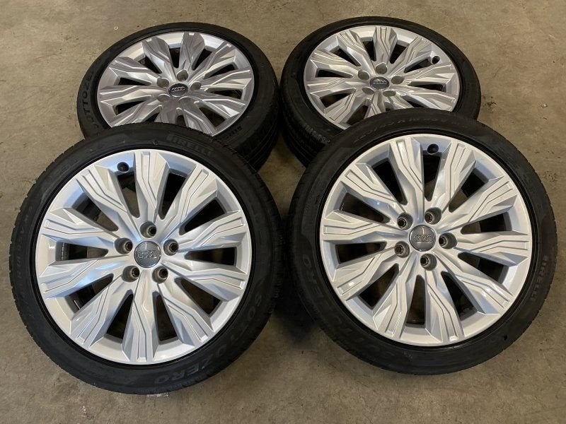 18 inch originele velgen + winterbanden Audi A4 B9 8W0071498, Auto-onderdelen, 18 inch, Gebruikt, -, -