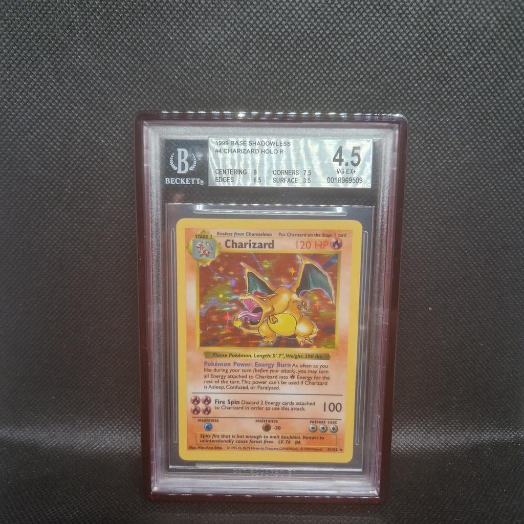 Charizard Holo Base Set Shadowless BGS 4.5, Ophalen of Verzenden