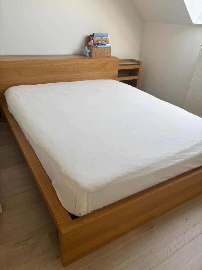 Lit IKEA avec Rangement + Sommier + Matela  (160x200 cm), Enlèvement, Comme neuf