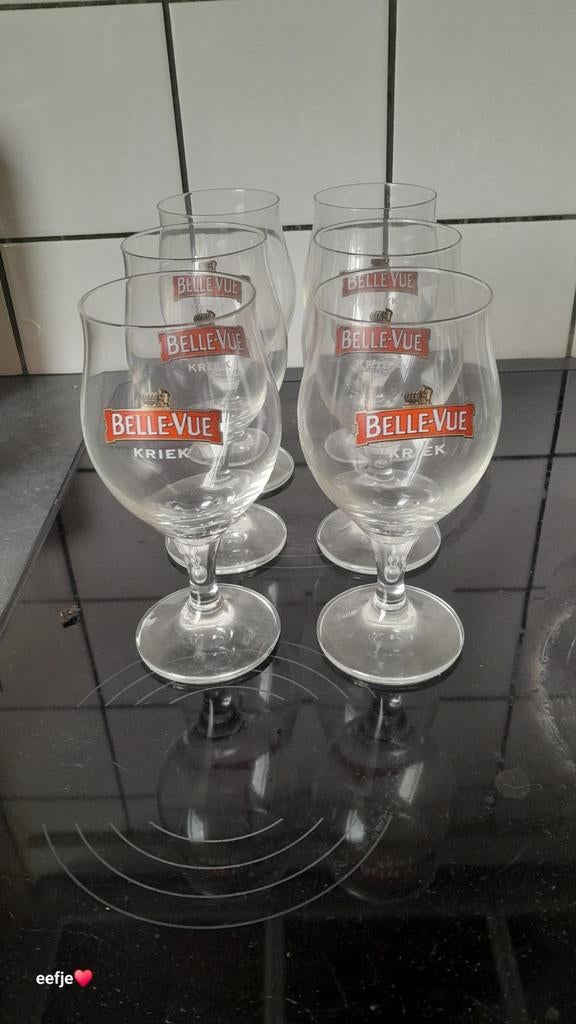 6X kriek glazen van belle-vue, Collections, Marques de bière, Enlèvement
