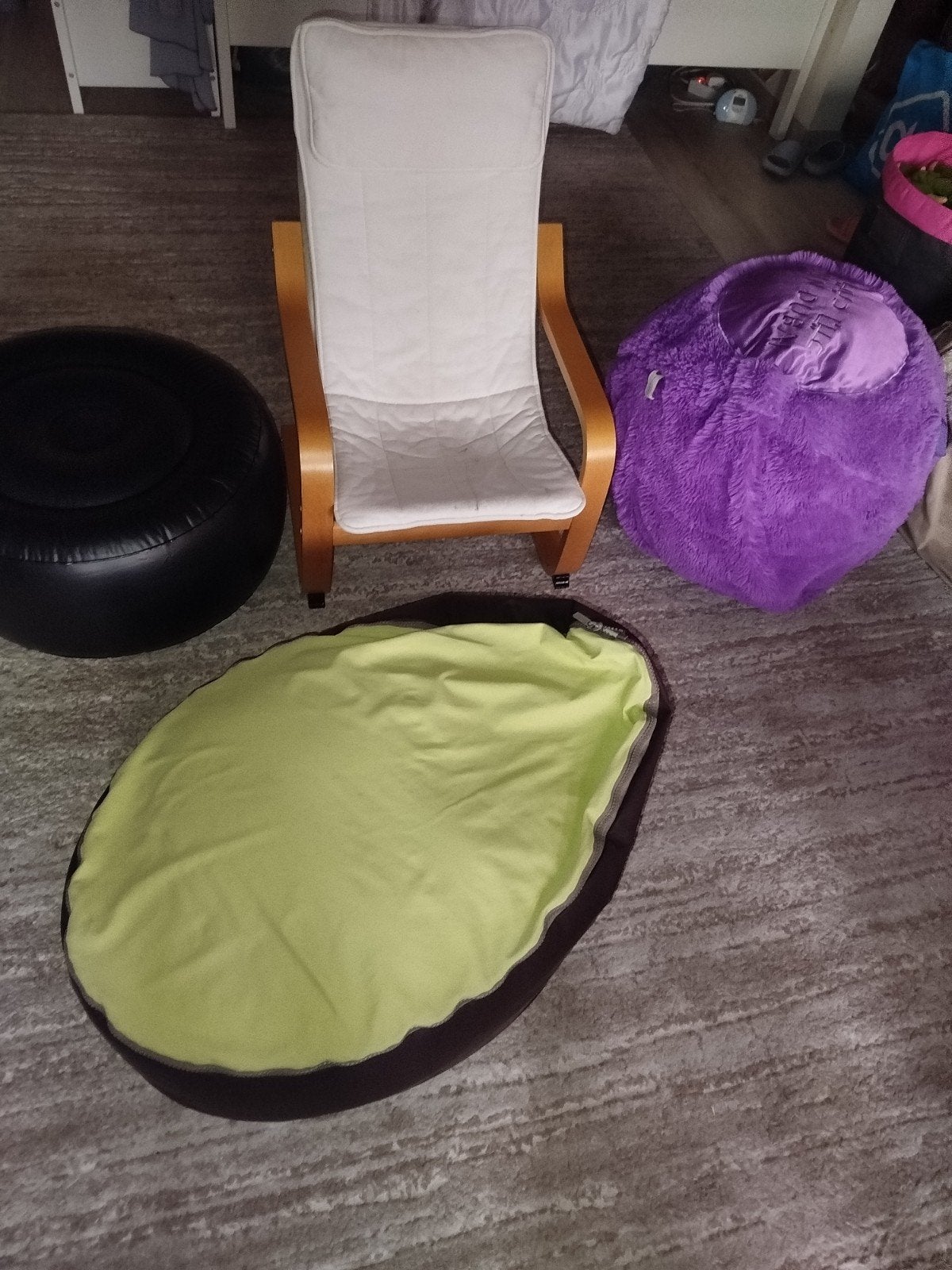 fauteuil et domo pouf, Enlèvement, Utilisé