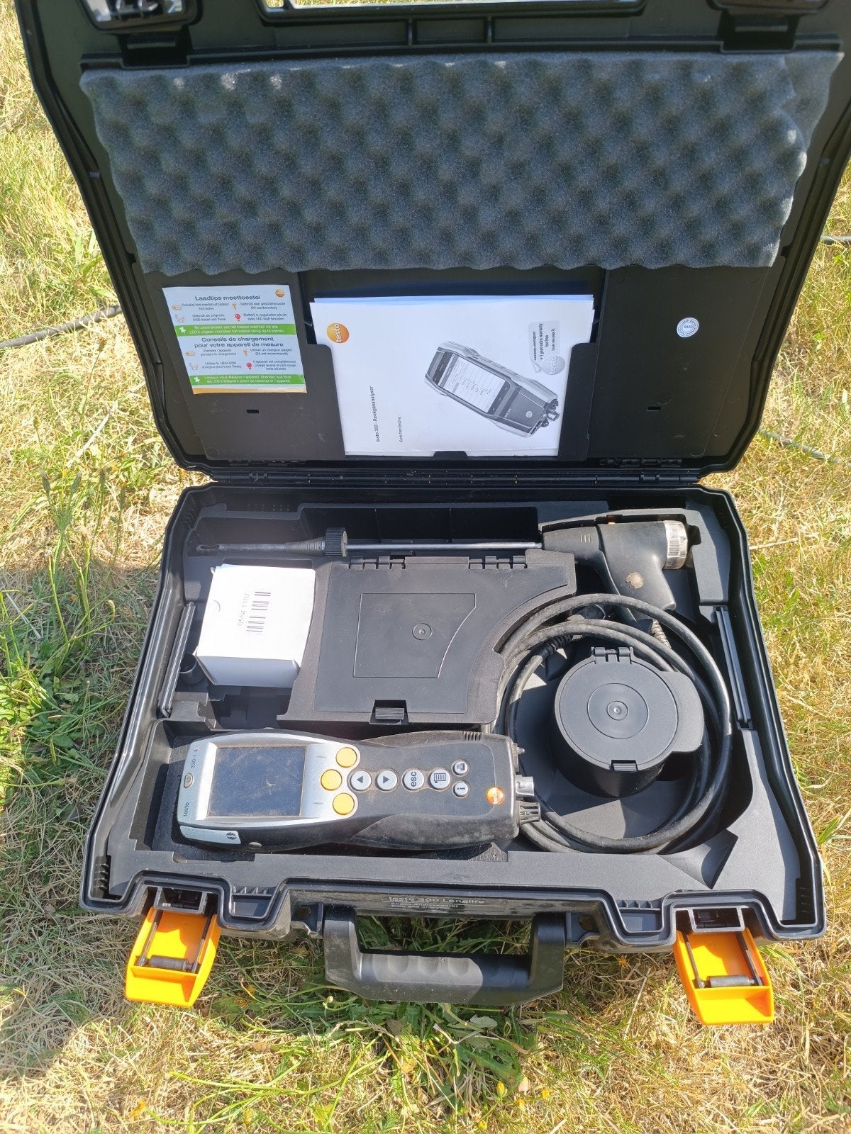 Testo rookgas analyse set, Ophalen
