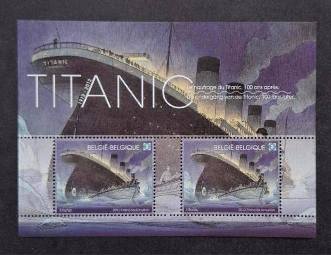 Belgique : COB 4228/29-BL200 ** Titanic 2012., Timbres & Monnaies, Sans timbre, Neuf, Enlèvement ou Envoi, Non oblitéré