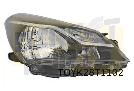 Toyota Yaris koplamp Rechts (reflector type/halogeen DRL) Or, -, Verzenden, -, Nieuw