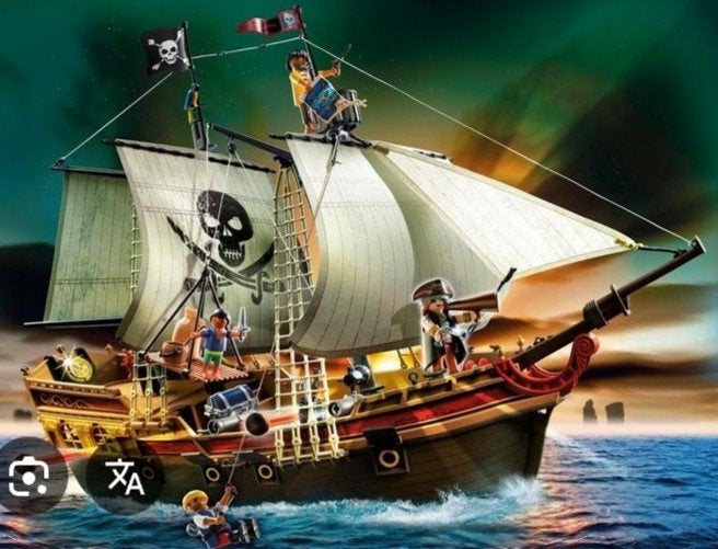 piraatschip + drenkeling, Ophalen, Zo goed als nieuw