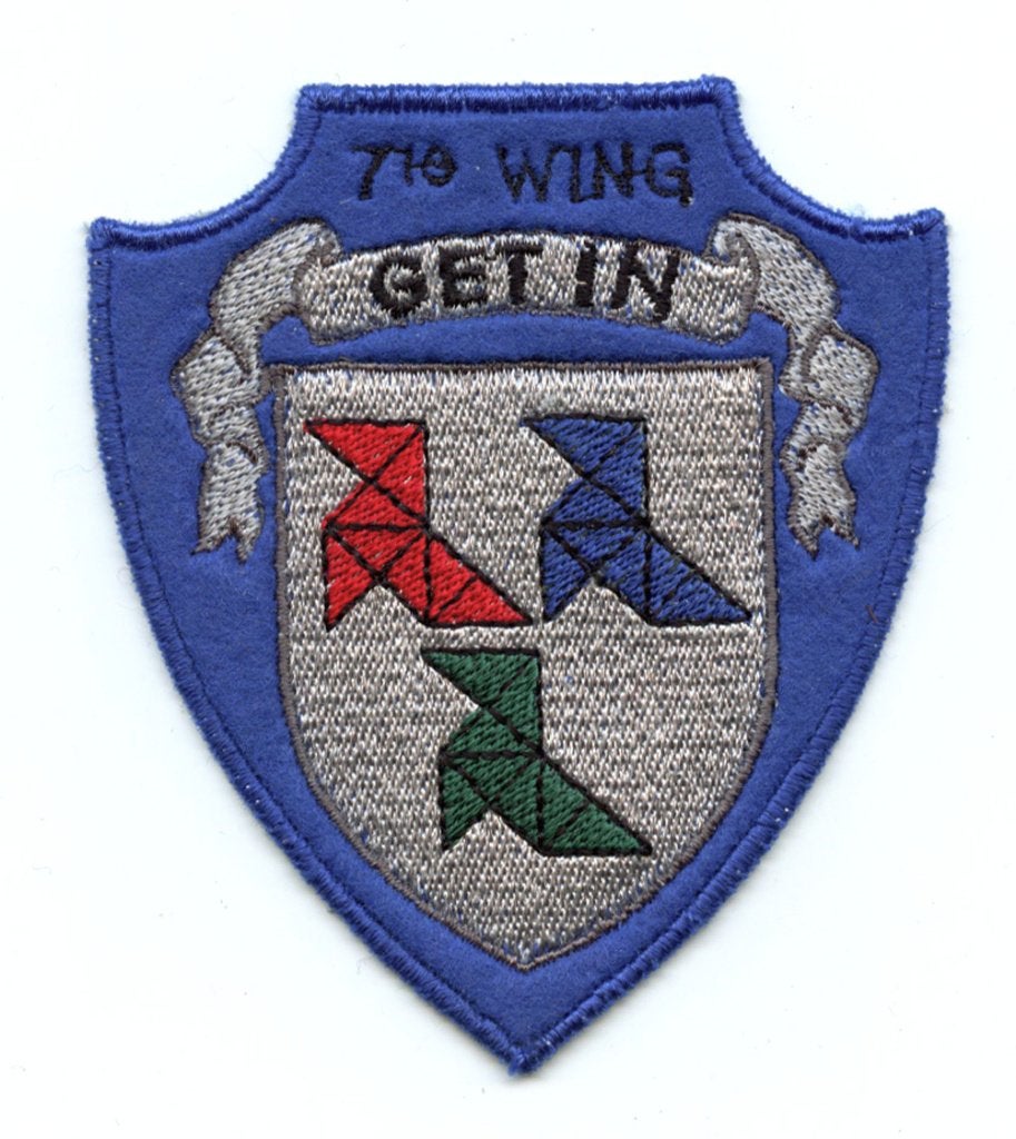 BAF luchtmacht patch 7 wing Meteor Chievres, Verzenden, Luchtmacht, Embleem of Badge