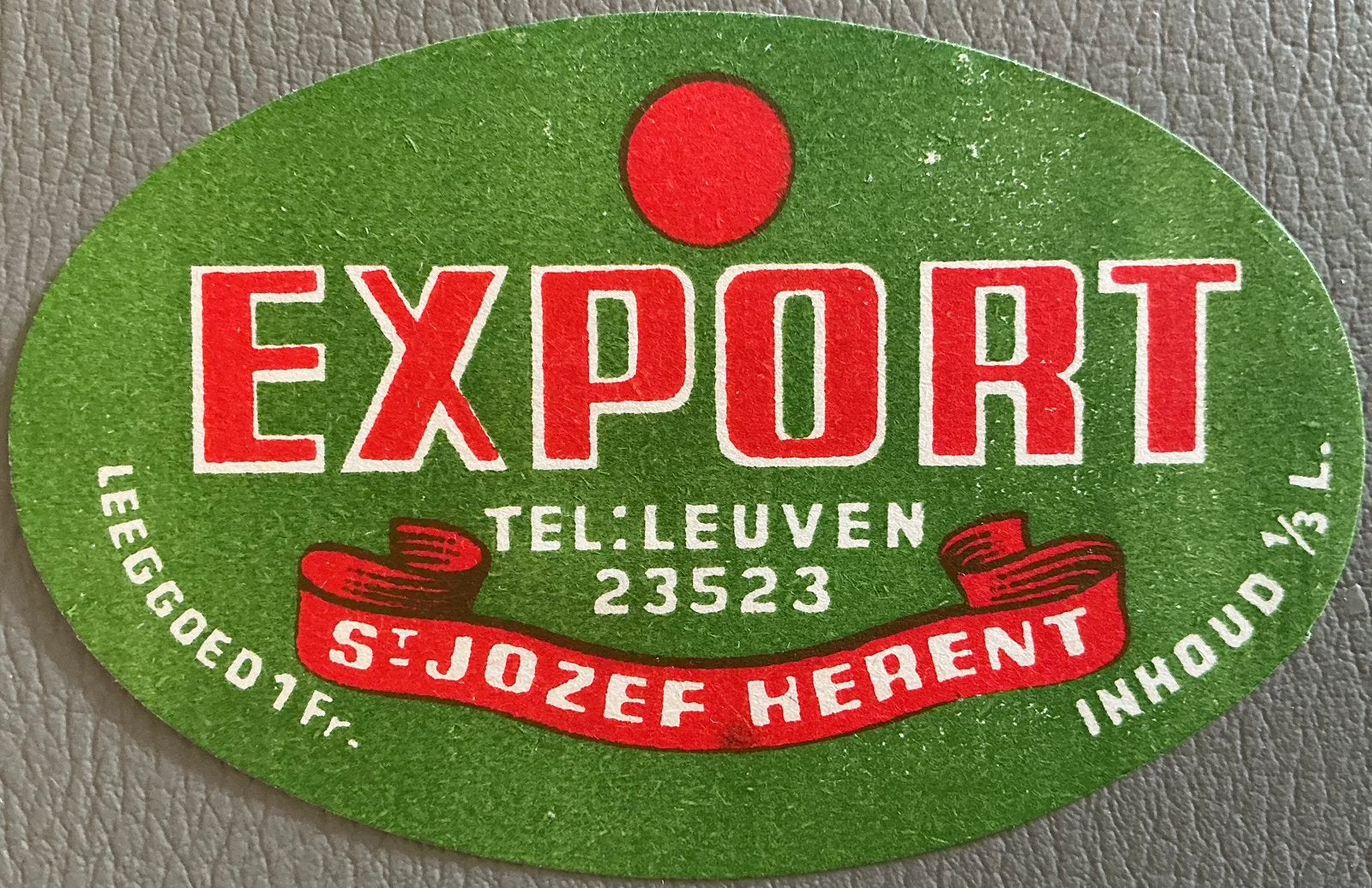 Oud EXPORT/ST JOZEF/LEUVEN/HERENT/bieretiket, Ophalen of Verzenden, Zo goed als nieuw, Overige typen