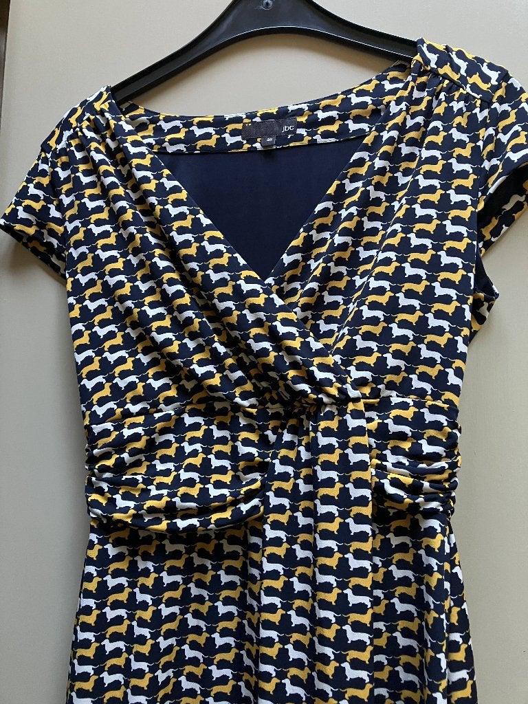 Jurk retro print, Maat 38/40 (M), Meerkleurig, JBC, Ophalen of Verzenden