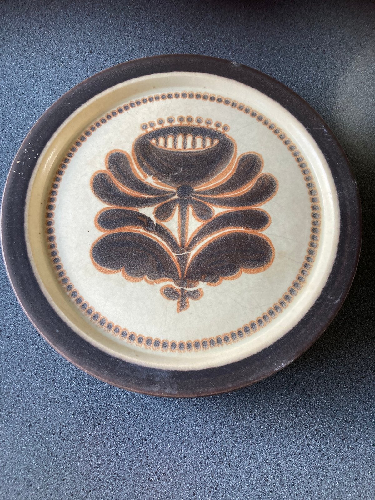 Vintage jaren 70 dinerbord, Ophalen of Verzenden