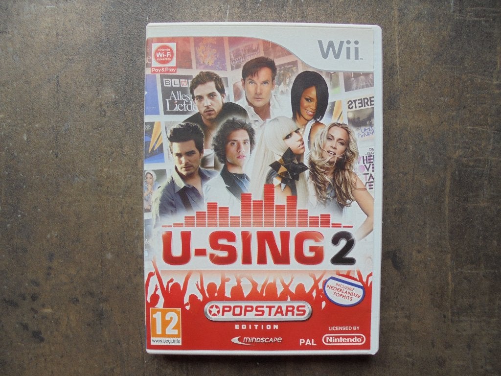 U-Sing 2 Popstars Edition voor Wii (zie foto's) II, Muziek, Gebruikt, Ophalen of Verzenden, 3 spelers of meer