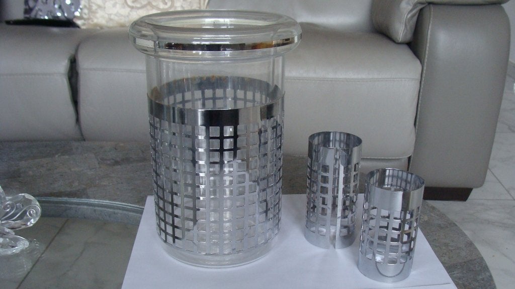 Seau à champagne avec 2 accessoires de décoration table neuf, Enlèvement, Neuf, Autres matériaux