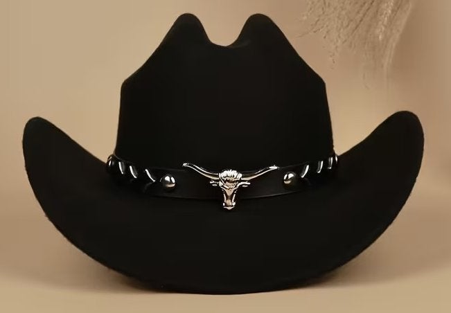 Cowboyhoed Ronde Gesp en Decoratieve Riem (Nieuw), Ophalen of Verzenden, Nieuw, Hoed