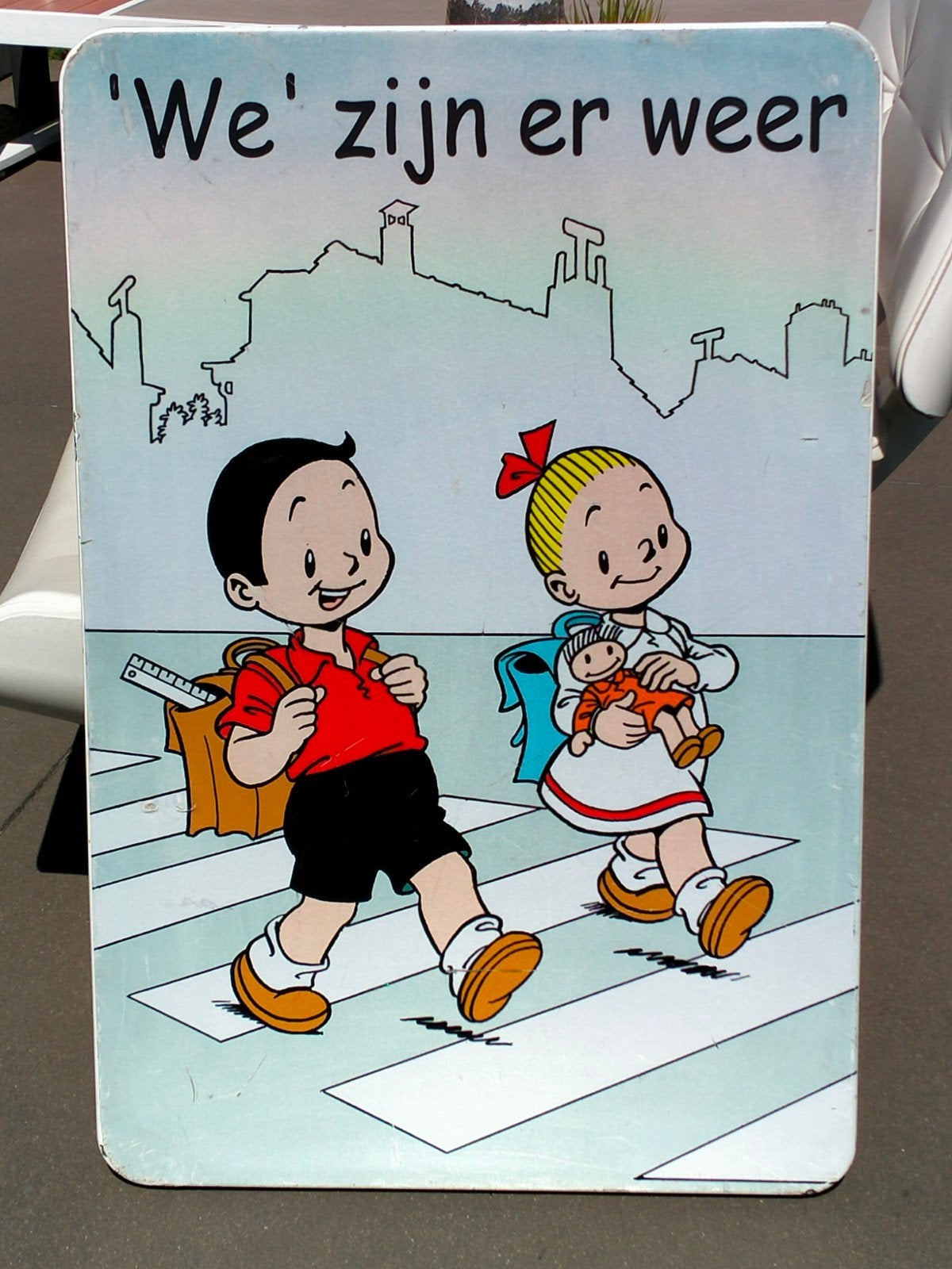 Verkeersbord Suske en Wiske ., Verzamelen, Ophalen, Suske en Wiske