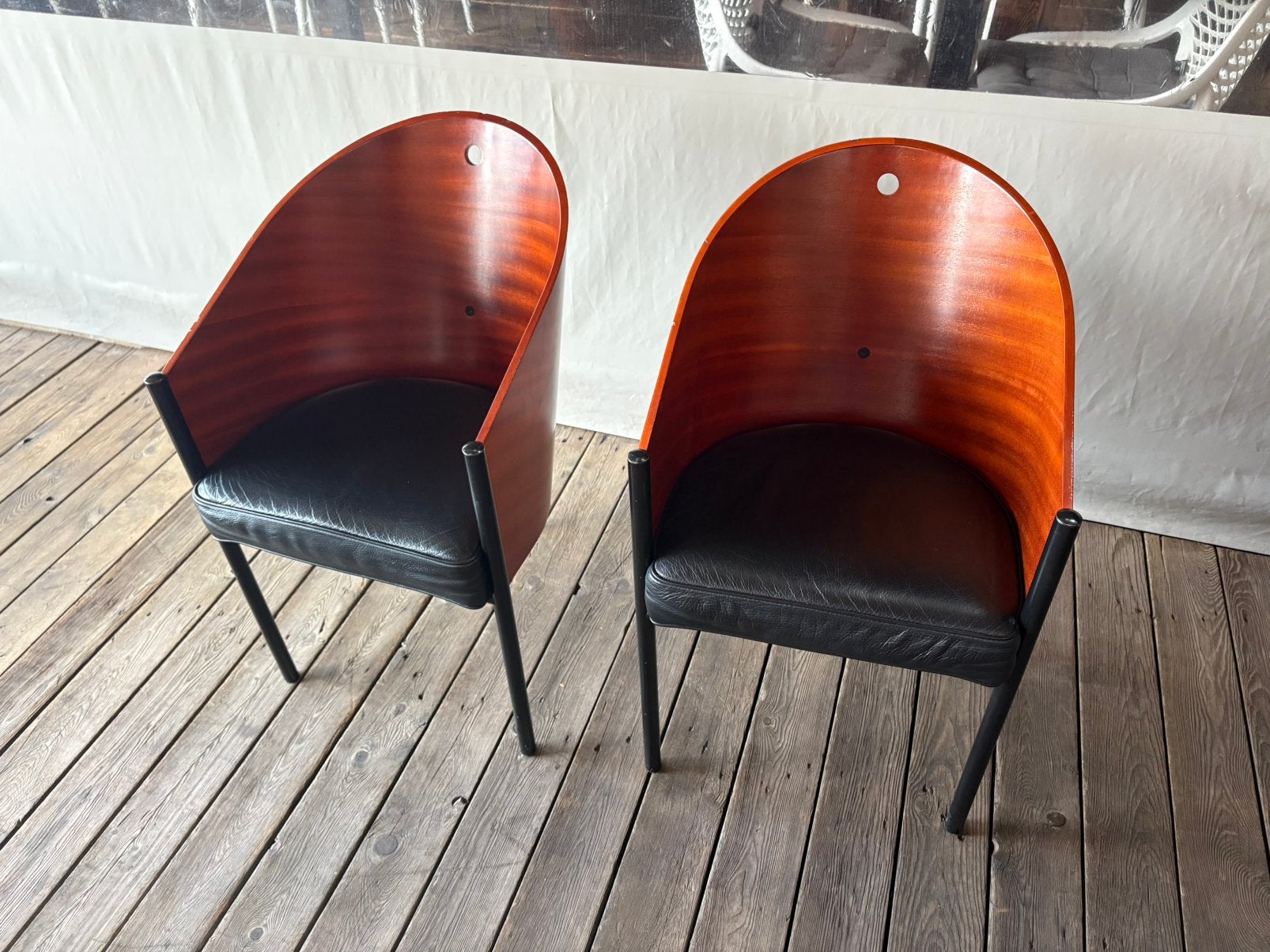 Fauteuils design vintage —Philippe Starck—set de 2, Maison & Meubles, Chaises, Comme neuf, Deux, Enlèvement, Bois