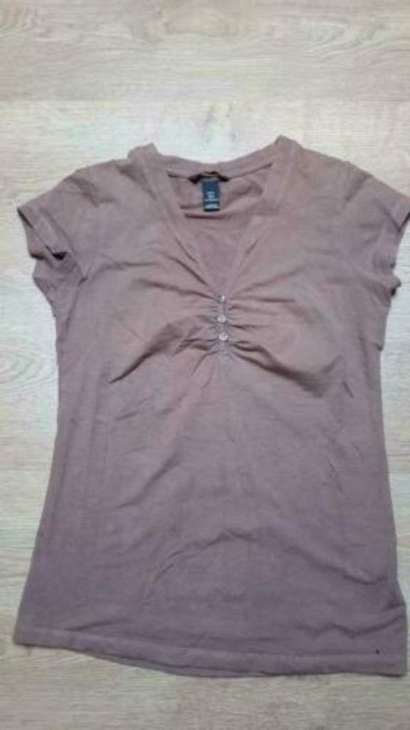 bruine t-shirt H&M maat smal - medium, Vêtements | Femmes, Manches courtes, H&M, Enlèvement ou Envoi, Taille 36 (S)
