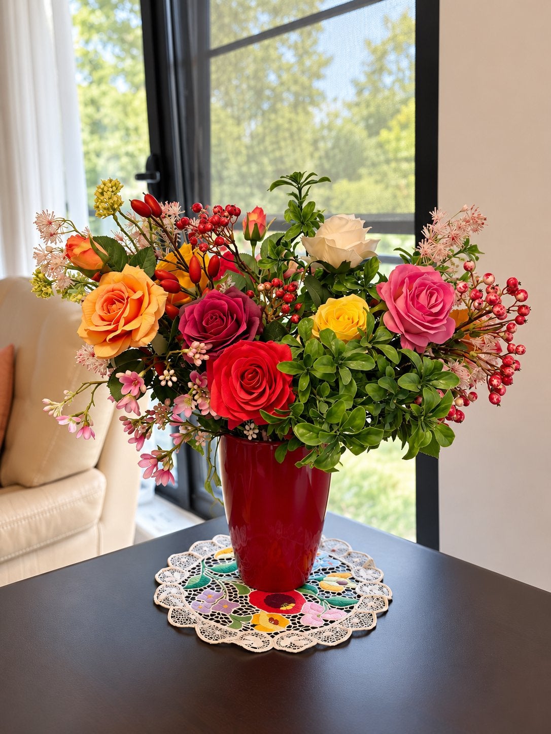Arrangement de fleurs ornementales, Enlèvement, Comme neuf, Arrangement floral