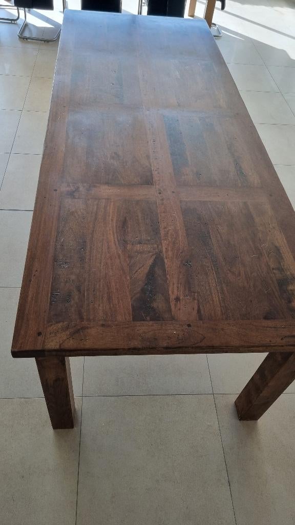 tafel, Huis en Inrichting, Ophalen, Gebruikt, Teakhout, 200 cm of meer