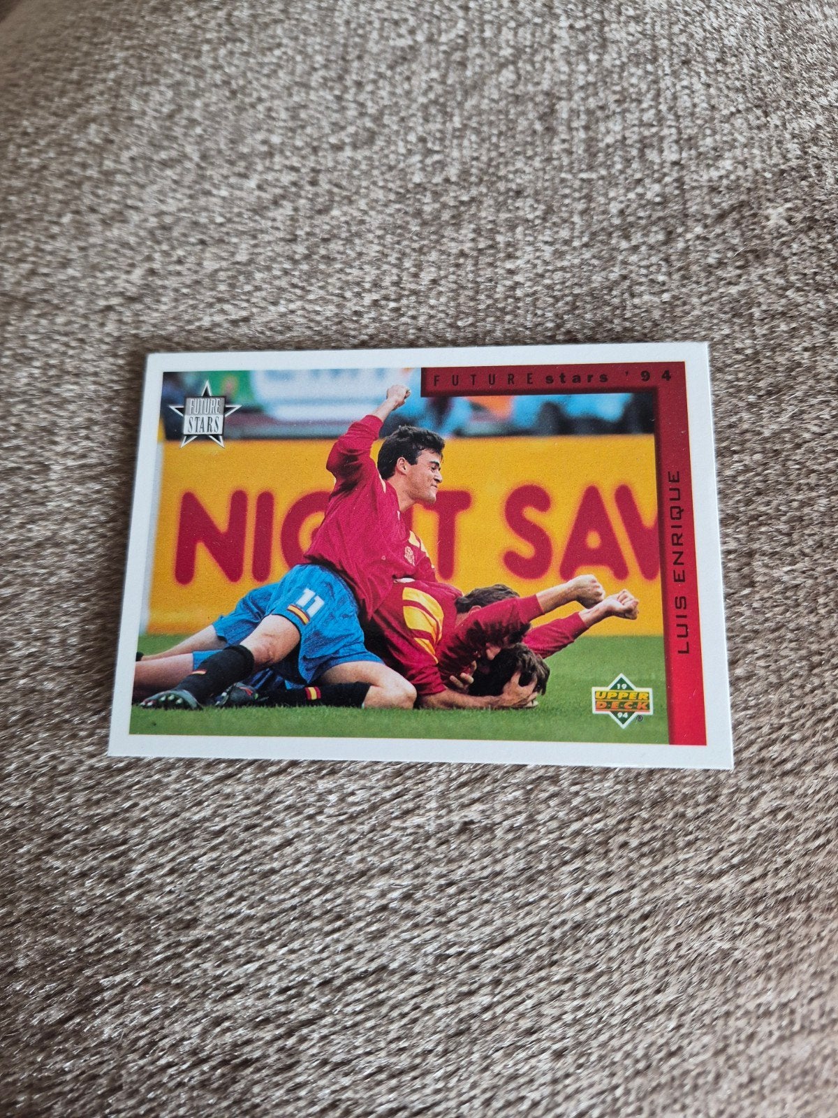 Luis Enrique Voetbalkaart - Upper Deck 1994, Verzamelen, Ophalen of Verzenden