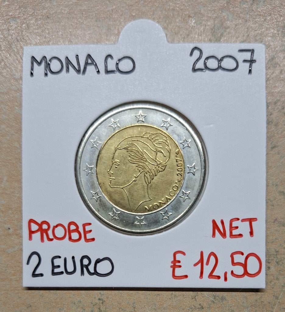 2 EURO 2007   MONACO  GRACE KELLY  PROBE    € 12,50, Postzegels en Munten, Ophalen of Verzenden, Monaco, 2 euro, Losse munt