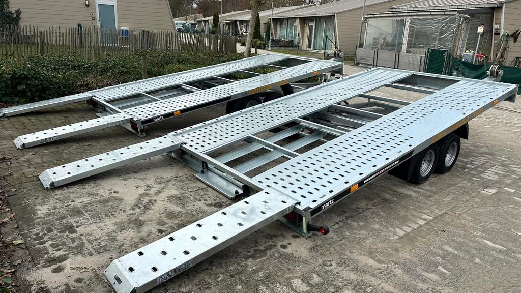 Location remorque Plateau basculant pour voiture 4x2m 2700kg, Enlèvement, Comme neuf