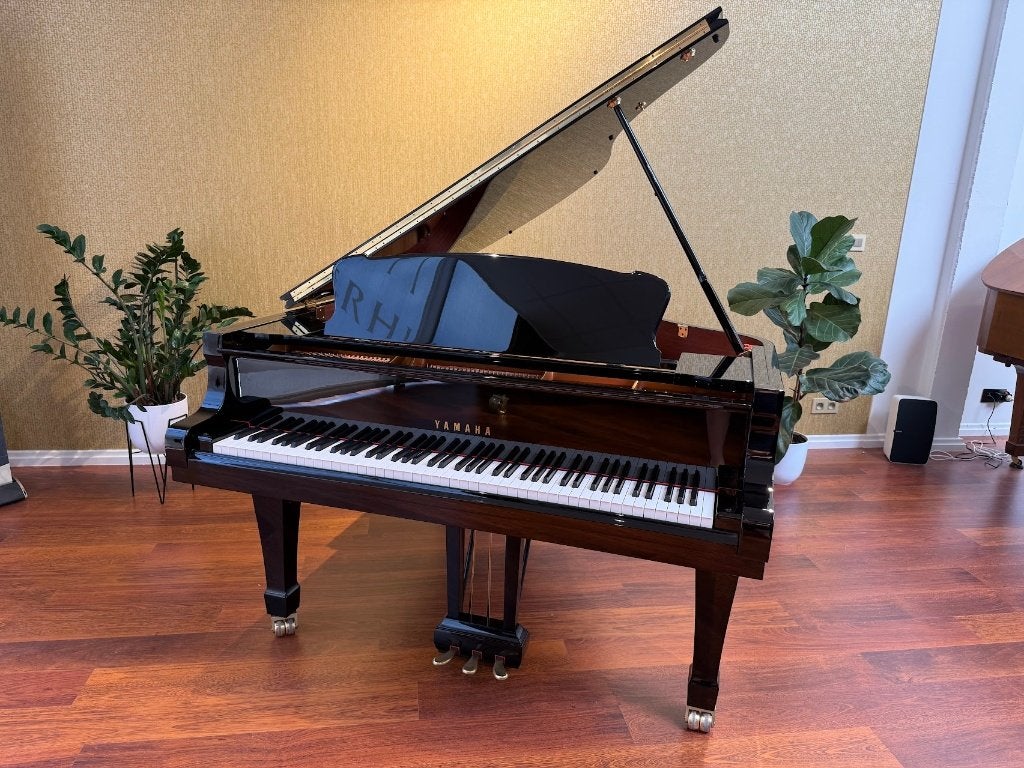 Yamaha S4 vleugelpiano, Verzenden, Zwart, Zo goed als nieuw, Hoogglans