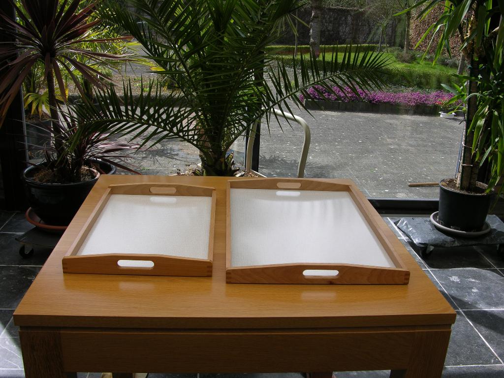 2 Vintage dienbladen (groot 18€ / klein 15€), Enlèvement