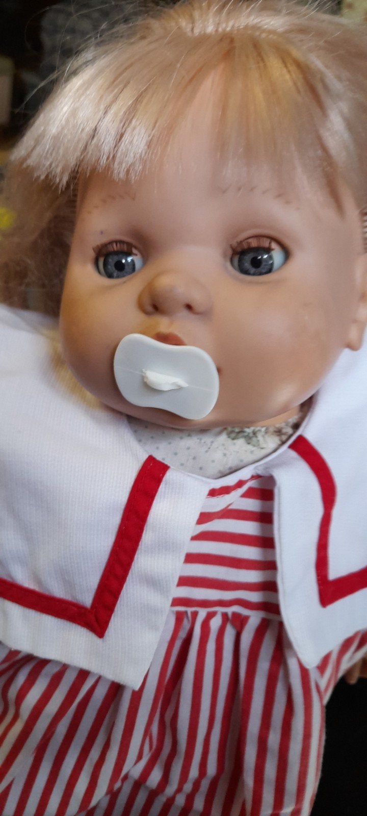 Zware sprekende vintage babypop, Kinderen en Baby's, Speelgoed | Poppen, Ophalen, Babypop