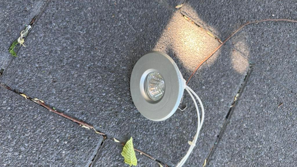 Tuinverlichting - 6 inbouwspots, Ophalen, Gebruikt, Minder dan 50 watt, Aluminium