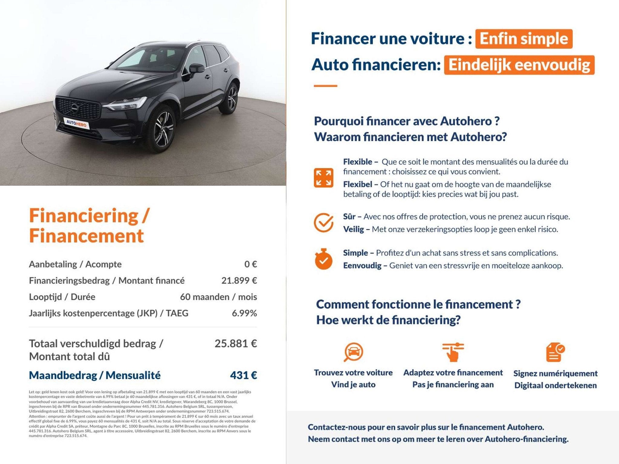 Volvo XC60 2.0 D4 R-Design 2WD (bj 2019, automaat), Auto's, Gebruikt, Zwart, 161 g/km, 1969 cc