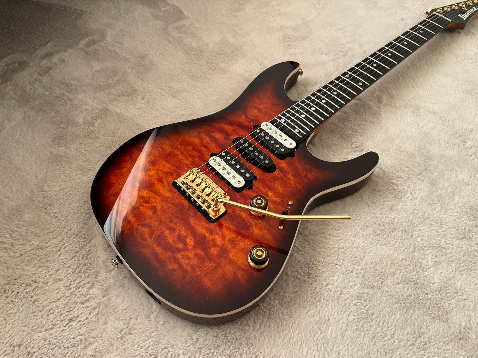 Ibanez Premium AZ47P1QM-DEB Dragon Eye Burst, Enlèvement, Comme neuf, Ibanez