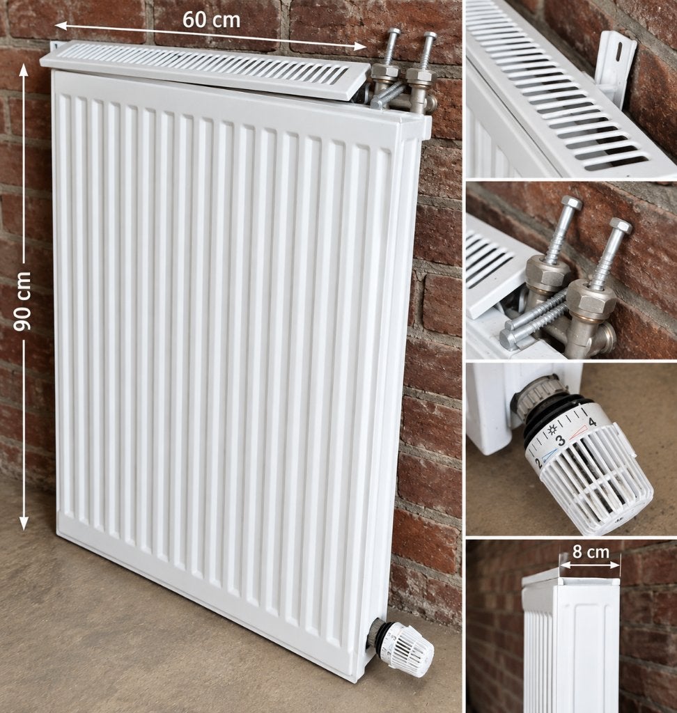 witte paneelradiator voor centrale verwarming, Ophalen, Nieuw
