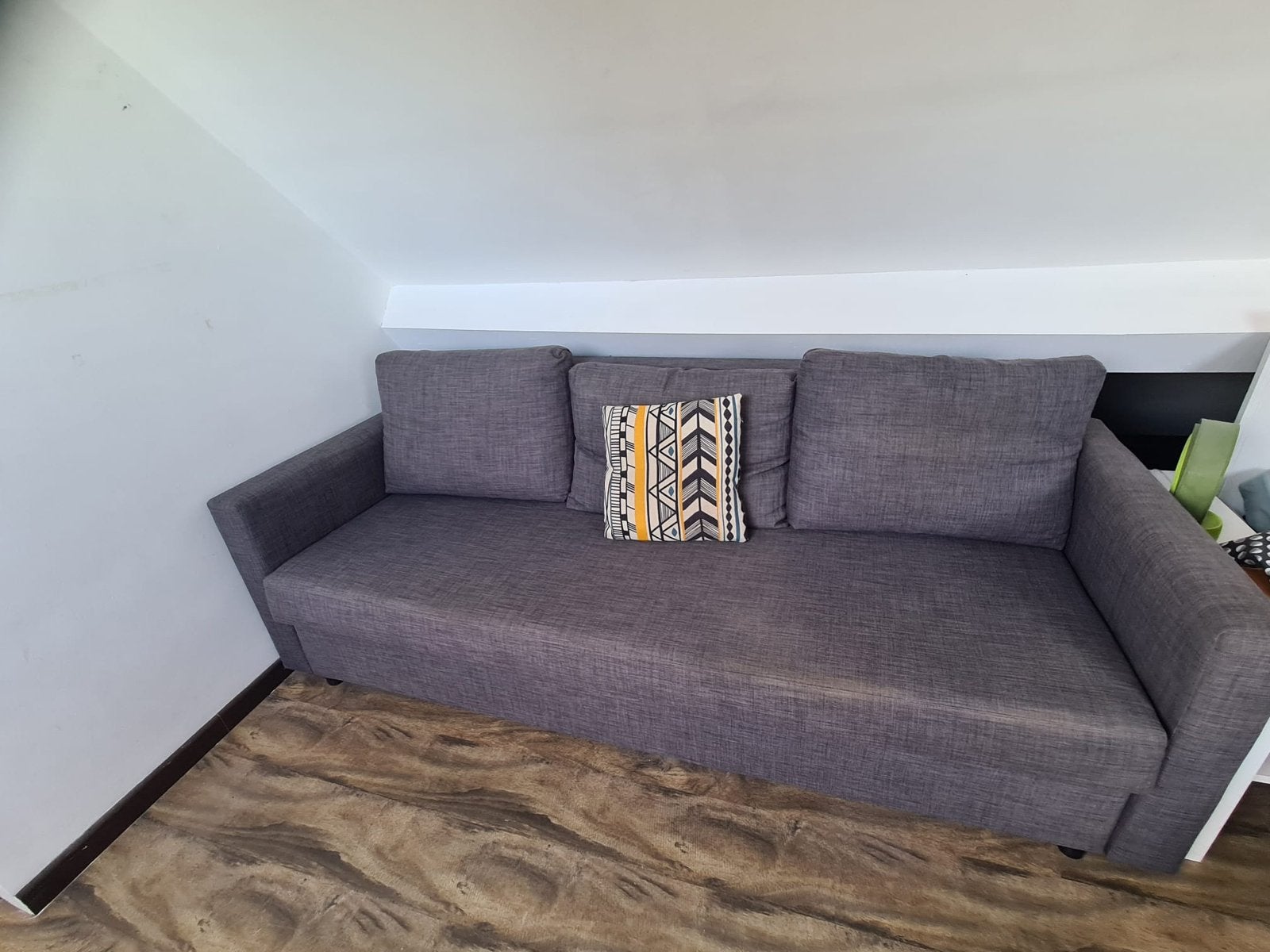 Canapé Ikea convertible gris 3 places, Maison & Meubles, Enlèvement, Comme neuf, Gris, 200 cm