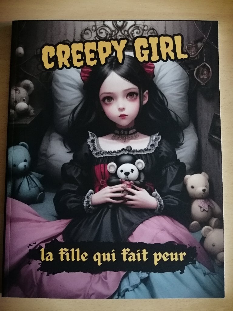 Livre de coloriage gothique CREEPY GIRL - Art thérapie, Ophalen of Verzenden