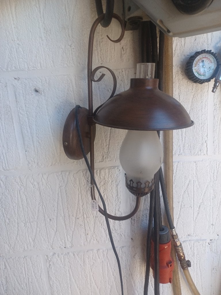 wandlampje rustieke stijl 'NIEUW', Huis en Inrichting, Lampen | Wandlampen, Ophalen, Nieuw, Wandlamp, Bruin
