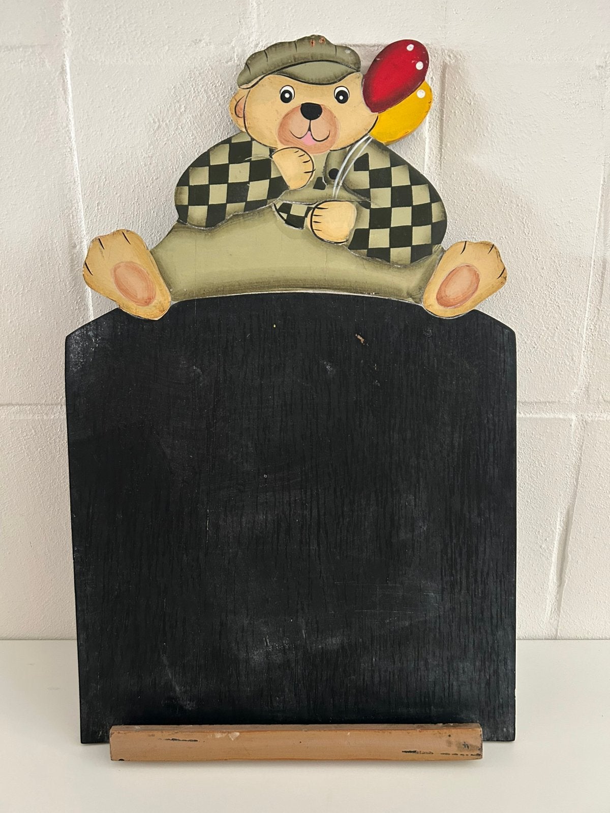 Vintage/retro houten krijtbordje, Huis en Inrichting, Woonaccessoires | Memoborden, Gebruikt, Krijtbord, Ophalen of Verzenden