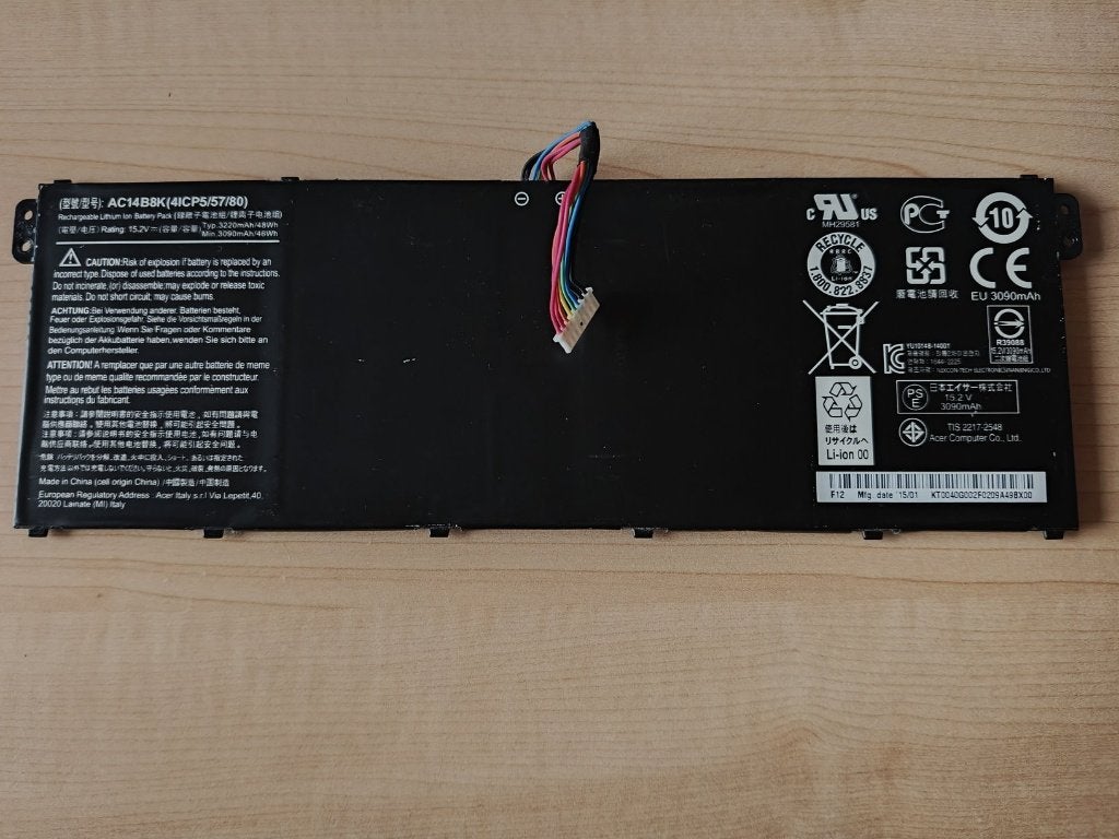 15.2V 48Wh AC14B8K laptop accu, Enlèvement, Utilisé