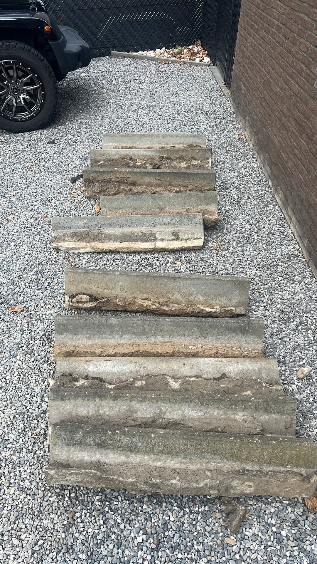 GRATIS Boordstenen / borduren., Ophalen, Gebruikt