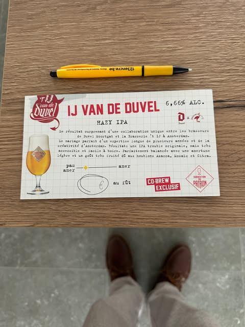 He van Duvel signe une publicité, Enlèvement ou Envoi, Neuf, Panneau, Plaque ou Plaquette publicitaire, Duvel