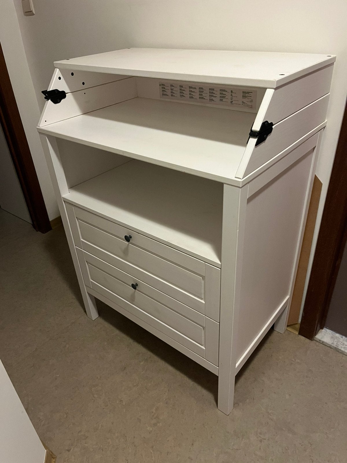 Verzorgingstafel met schuiven Ikea, Kinderen en Baby's, Ophalen, Gebruikt, Kast