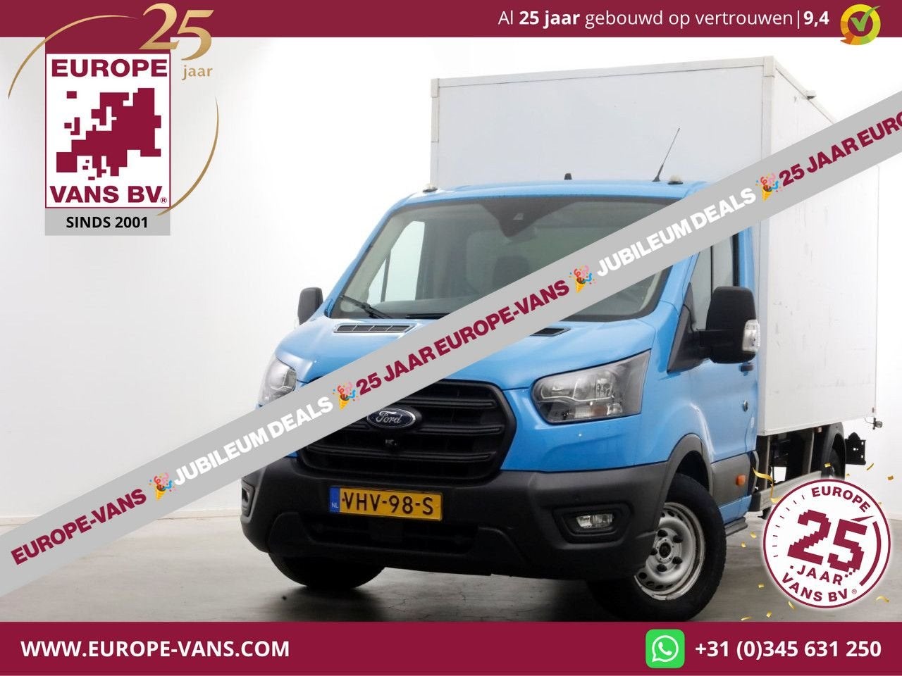 Ford Transit 350 2.0 TDCI 130pk Bakwagen met achterdeuren 2-, Auto's, Ford, Onderhoudsboekje, Te koop, 211 g/km