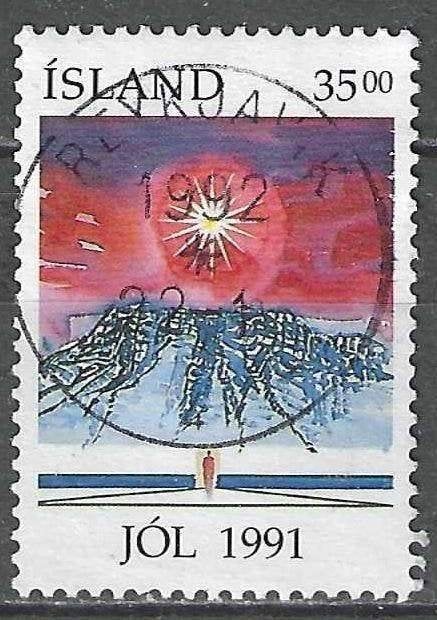 Ijsland 1991 - Yvert 712 - Kerstzegel - 35 k. (ST), Postzegels en Munten, Postzegels | Europa | Scandinavië, Verzenden, IJsland
