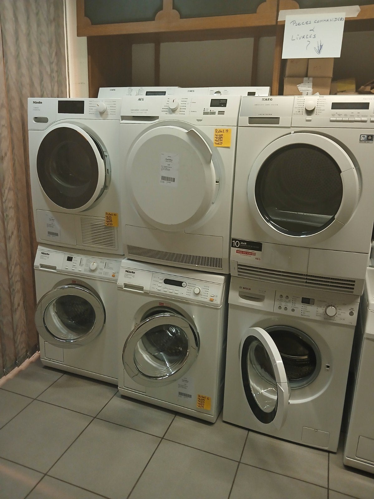 lave linge sèche linge AEG, Miele , bosch, samsung, 8 à 10 kg, Enlèvement ou Envoi, Reconditionné, 90 à 95 cm