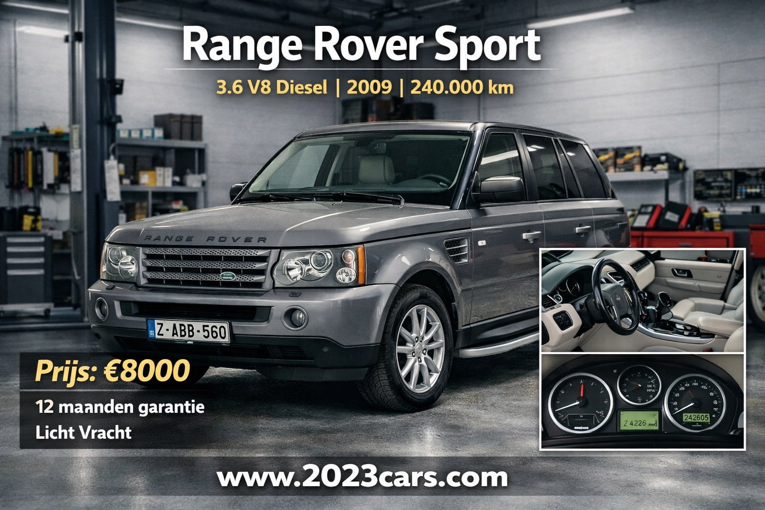 Range sport lichtevracht 3.6 v8 diesel, Auto's, Land Rover, Automaat, Leder, Bedrijf, Diesel