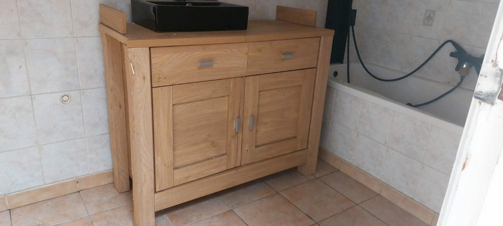 wastafel plus lavabo plus kraan, Ophalen