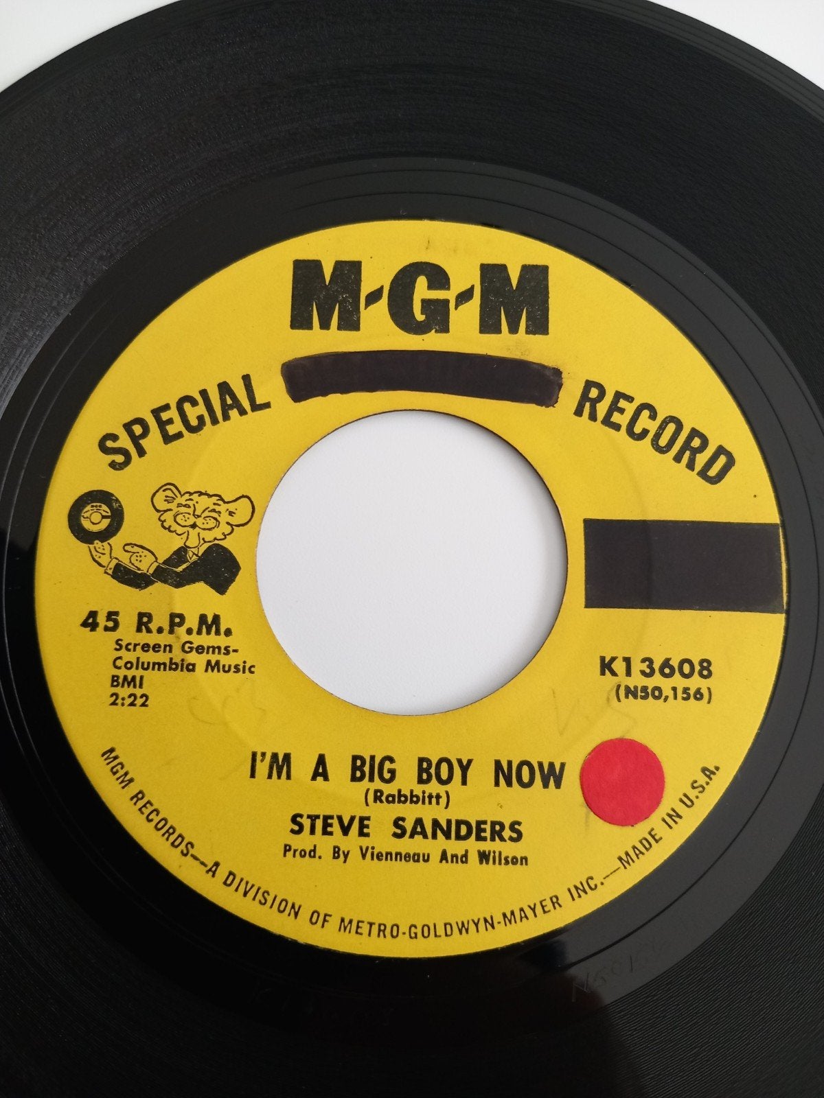 STEVE SANDERS. I'M A BIG BOY NOW. OLDIES 60S USA 45T