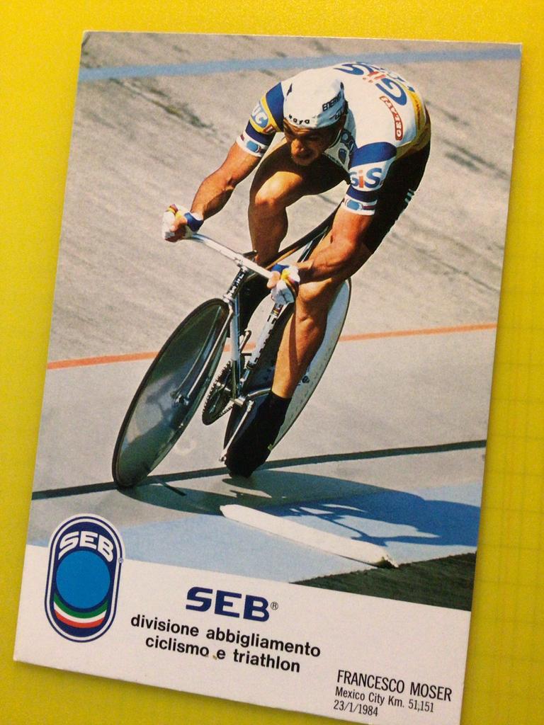 Wielerkaart 1984  team tuc francesco moser, Envoi, Comme neuf