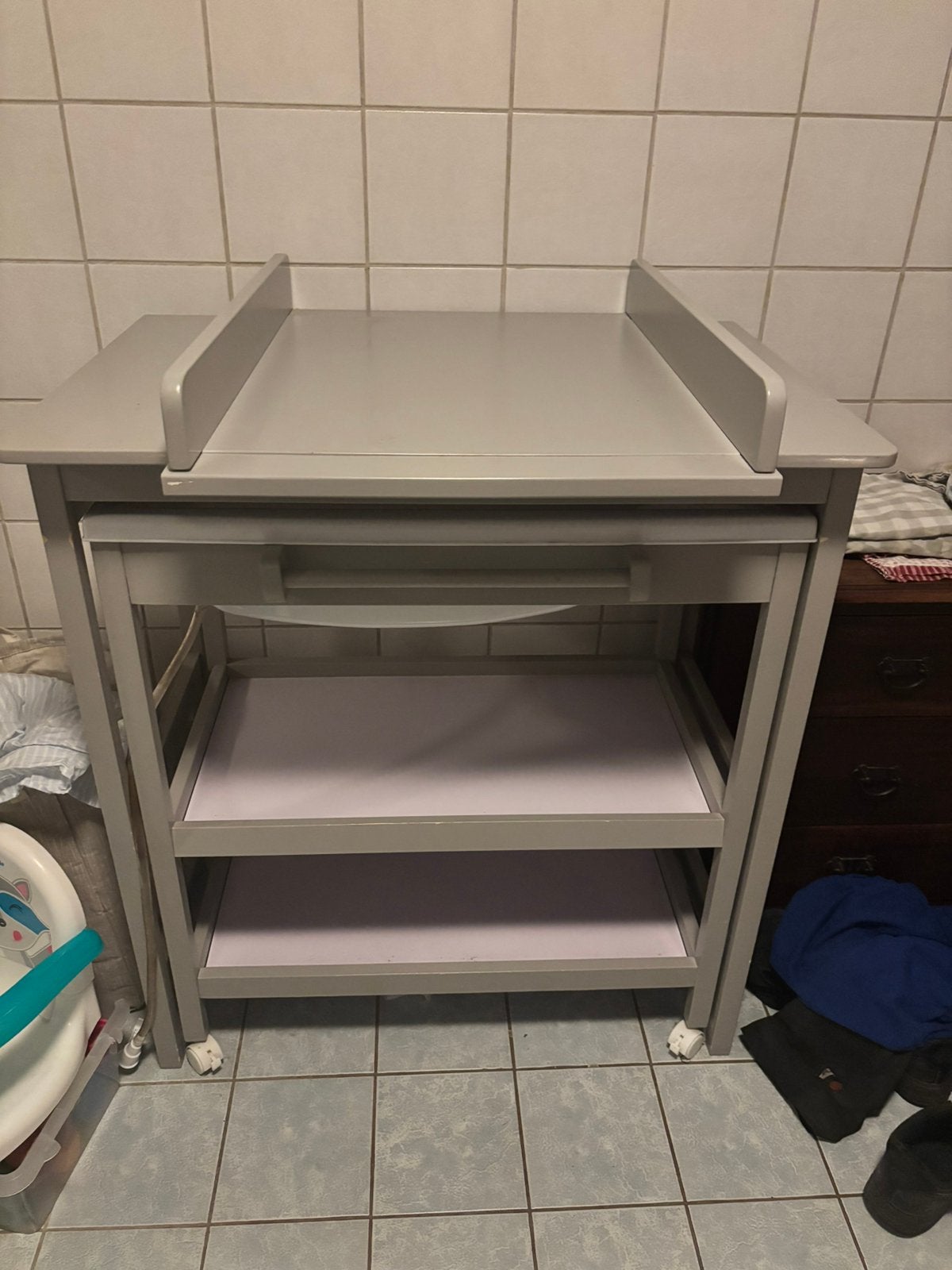 Verzorgingstafel met badje, Kinderen en Baby's, Badjes en Verzorging, Ophalen, Badje