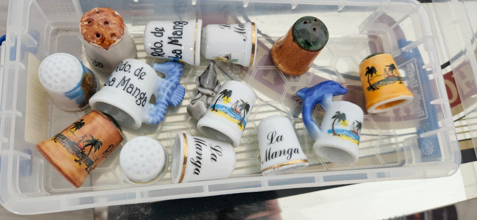 Dès à coudre, Verzamelen, Vingerhoedjes, Ophalen