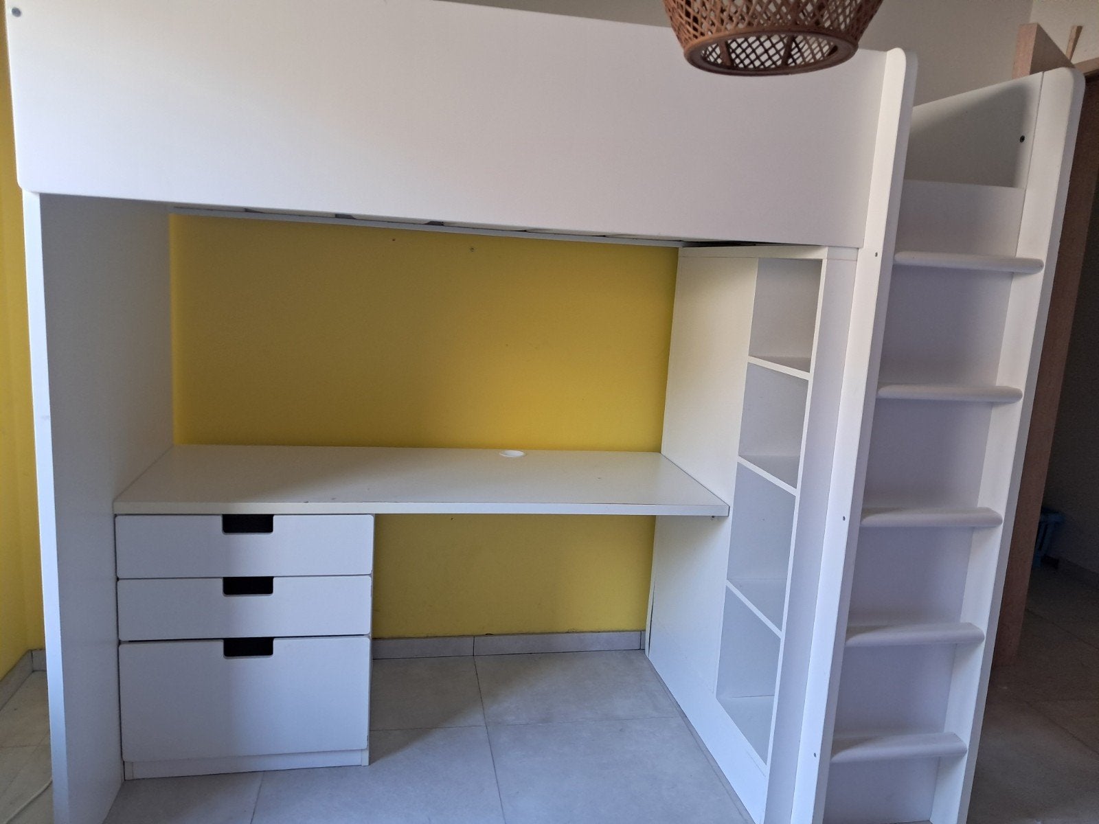 Hoogslaper Ikea met bureau en kast, Ophalen, Gebruikt, Hoogslaper