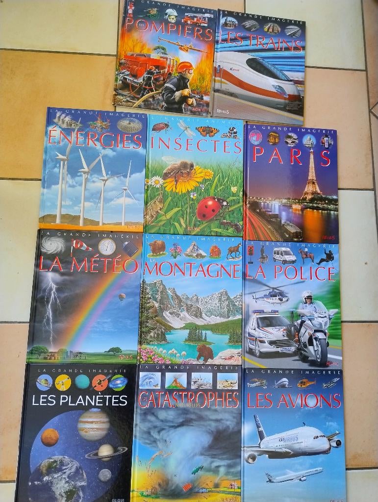 Lot de 11 livres La grande imagerie, Envoi, Comme neuf, Éditions Fleurus